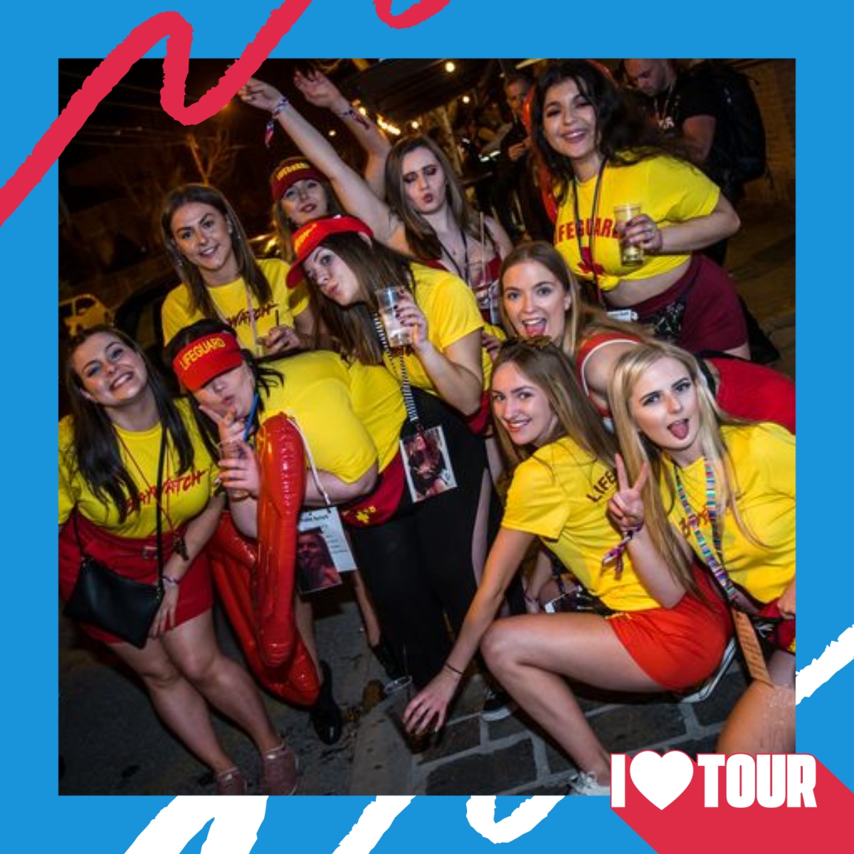 University students partying in Italy with ILOVETOUR